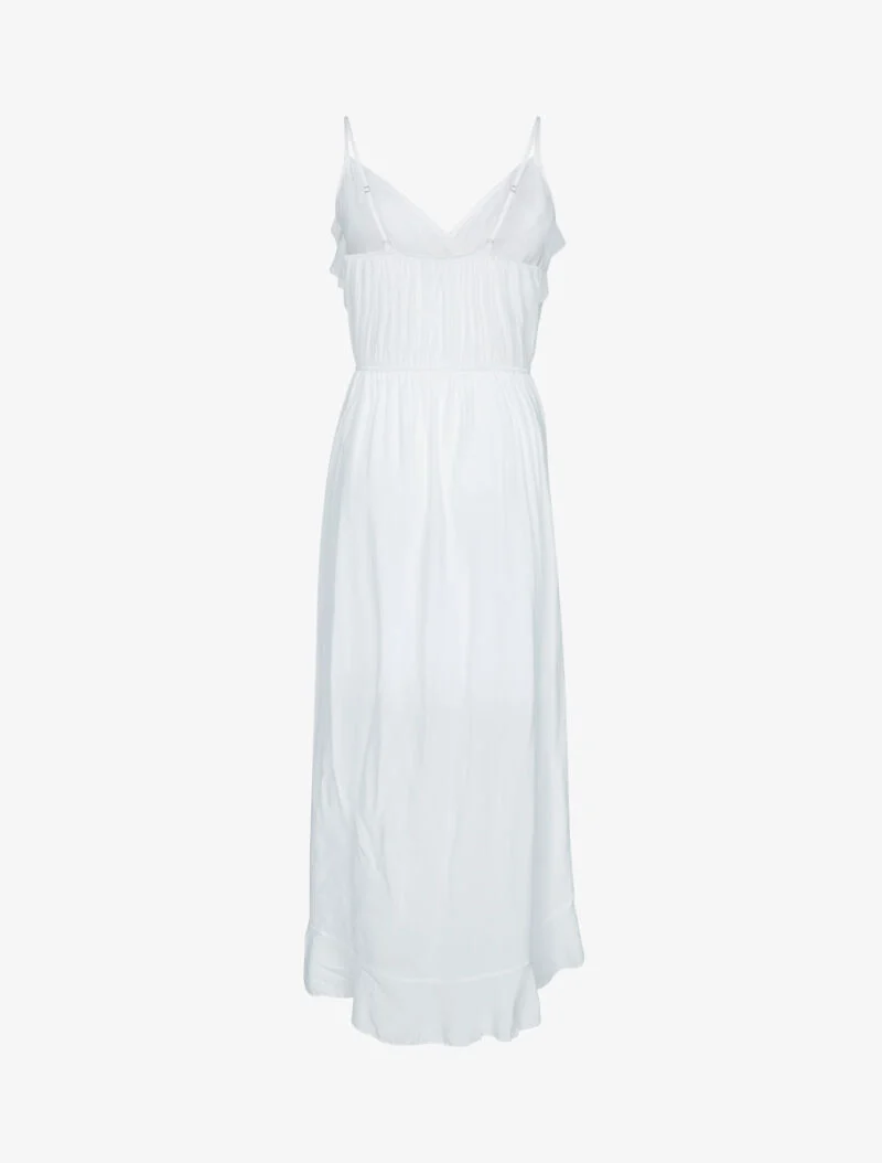 Wickelkleid mit Rüschen - Ecru