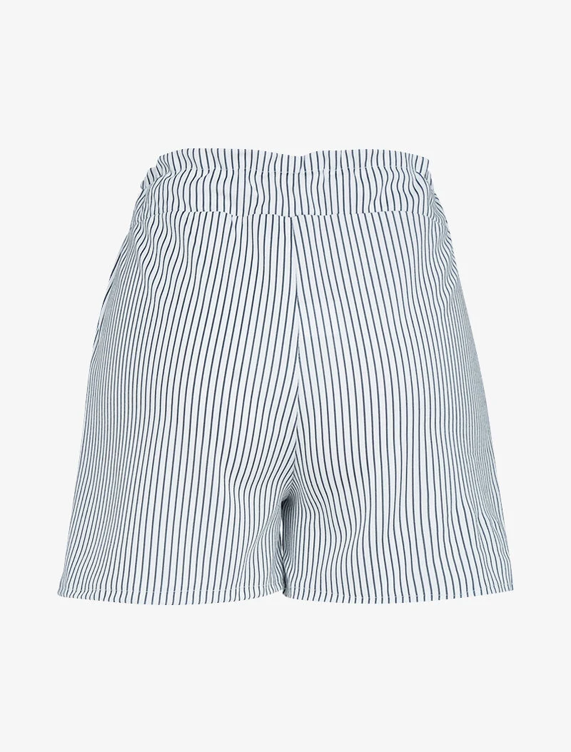 Kurze weite Shorts mit Streifenmuster - schwarz