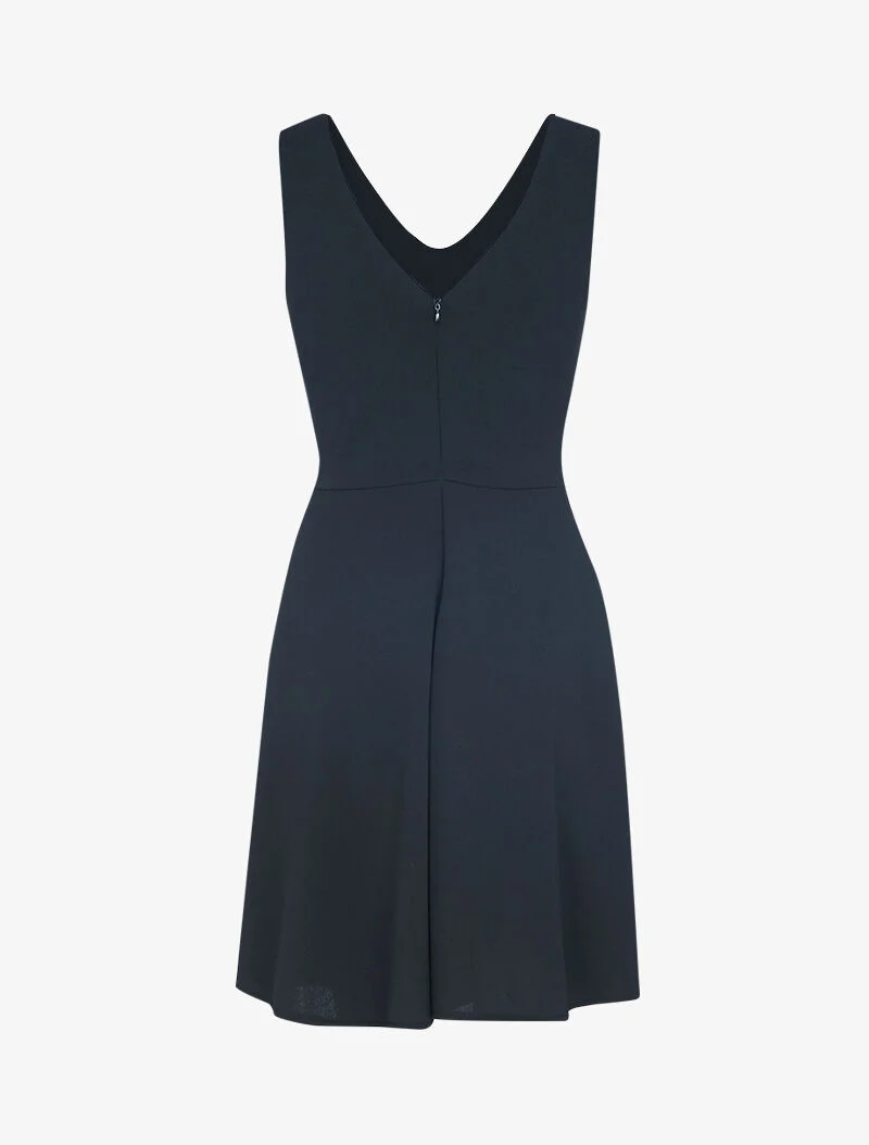 Skaterkleid mit Kettendetail - schwarz