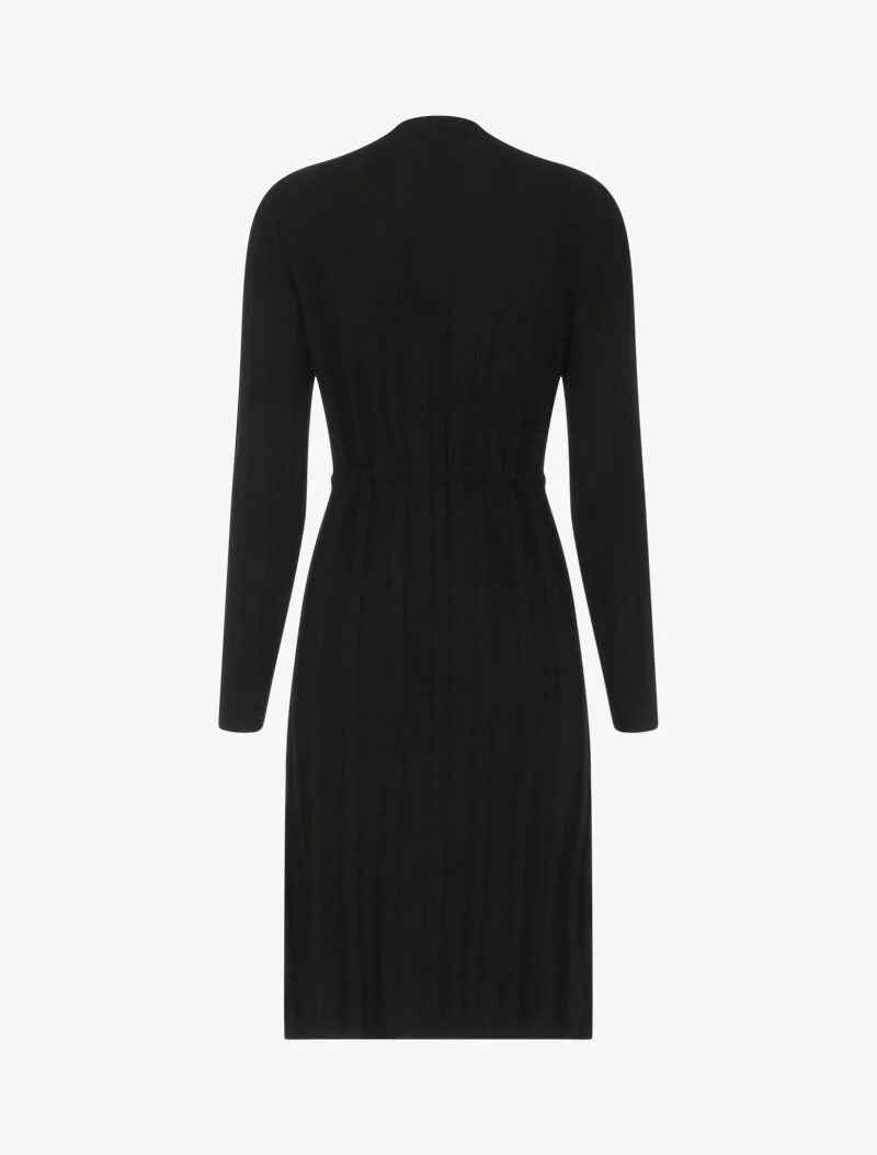 Kleid mit Kordelzug - schwarz