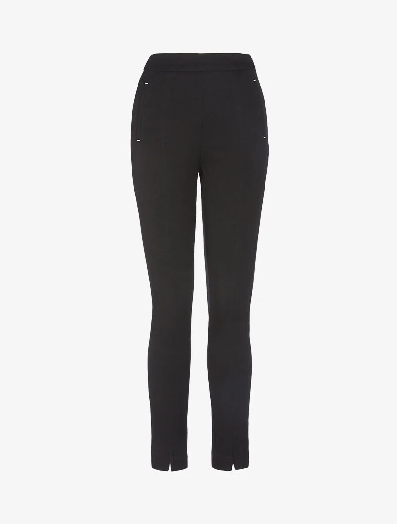 Weite Chino-Hose - schwarz