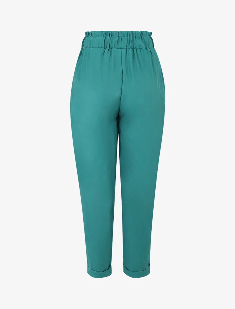 Irisierende Karottenhose - Grün