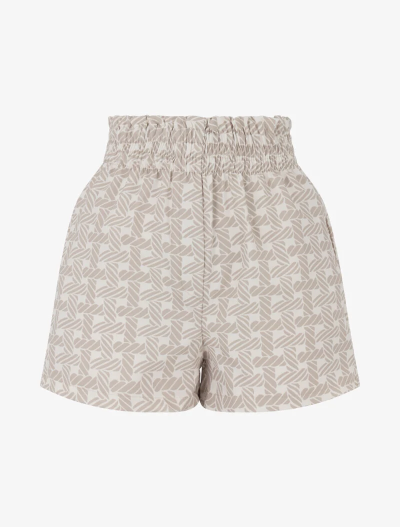 Grafisch bedruckte Minishorts - beige