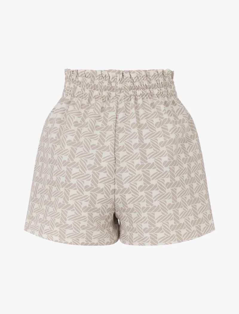 Grafisch bedruckte Minishorts - beige