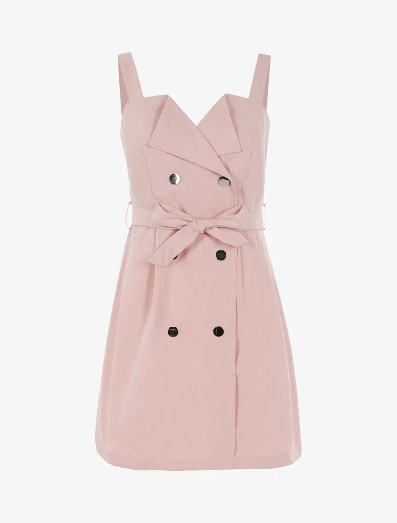 Kleid mit dekorativen Knöpfen - Rose