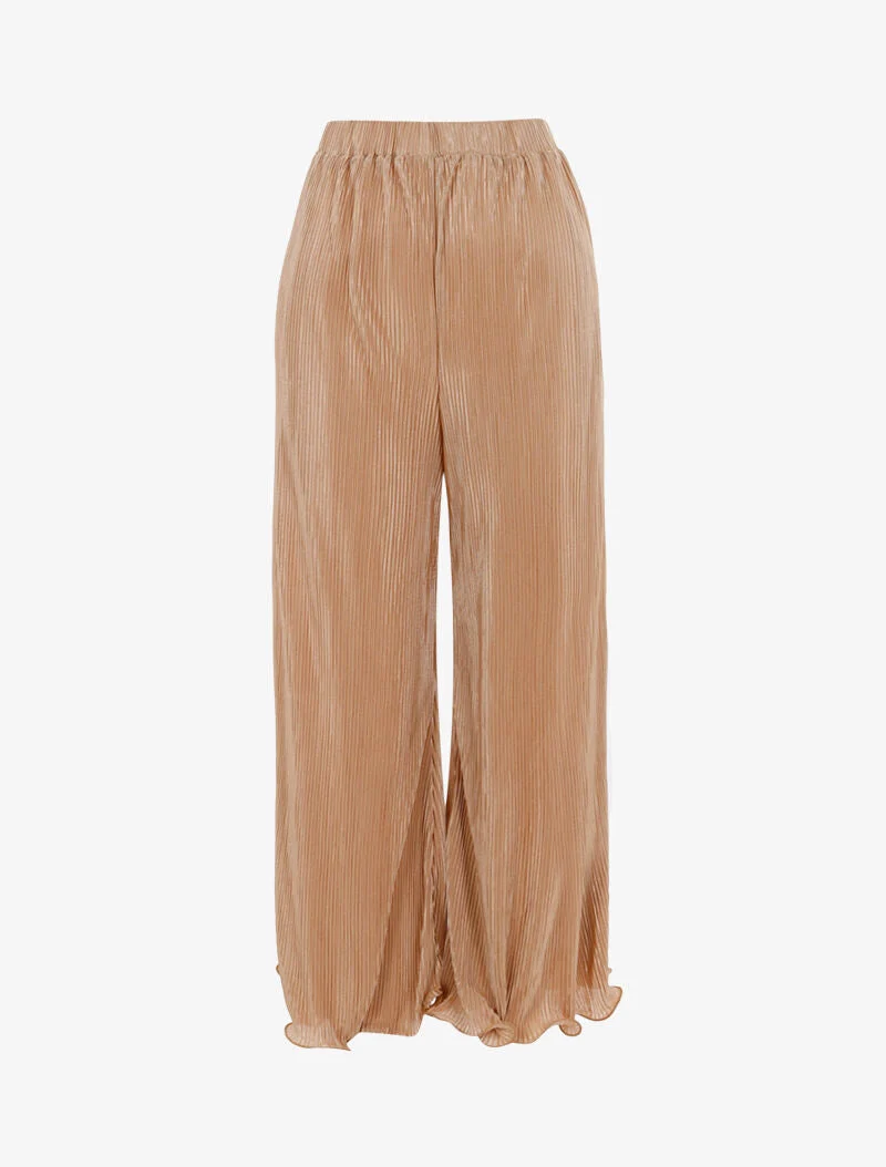 7/8-Hose mit Waffeleffekt - beige