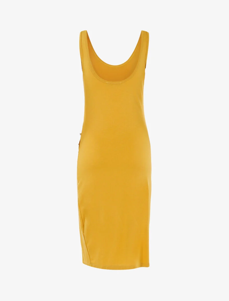 Basis-Kleid mit Knopfleiste - gelb