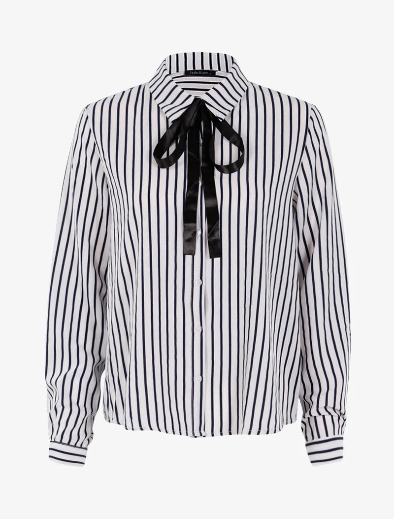 Gestreifte Bluse - marine/weiß
