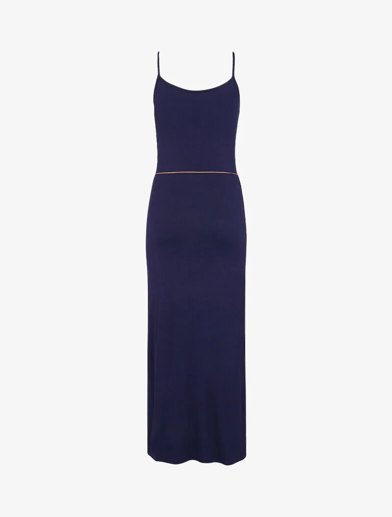 Kleid mit geschlitzten Seiten - Marine