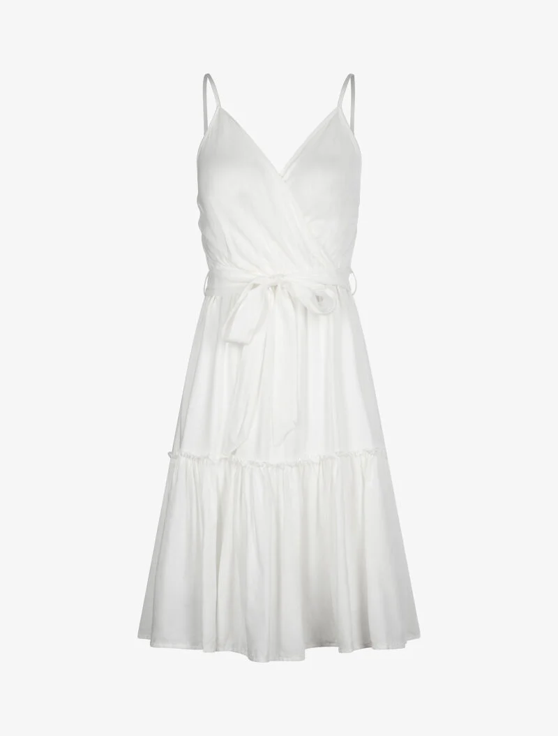 Skaterkleid mit schmalen Trägern - Ecru