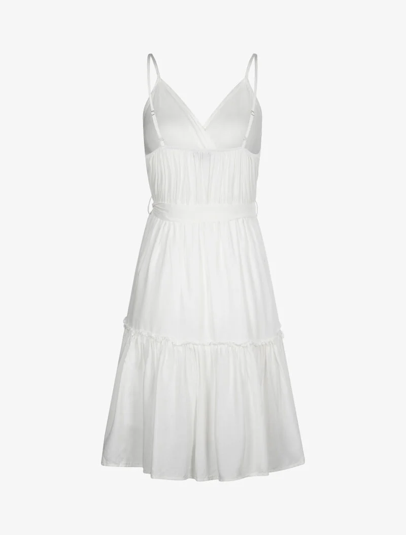 Skaterkleid mit schmalen Trägern - Ecru