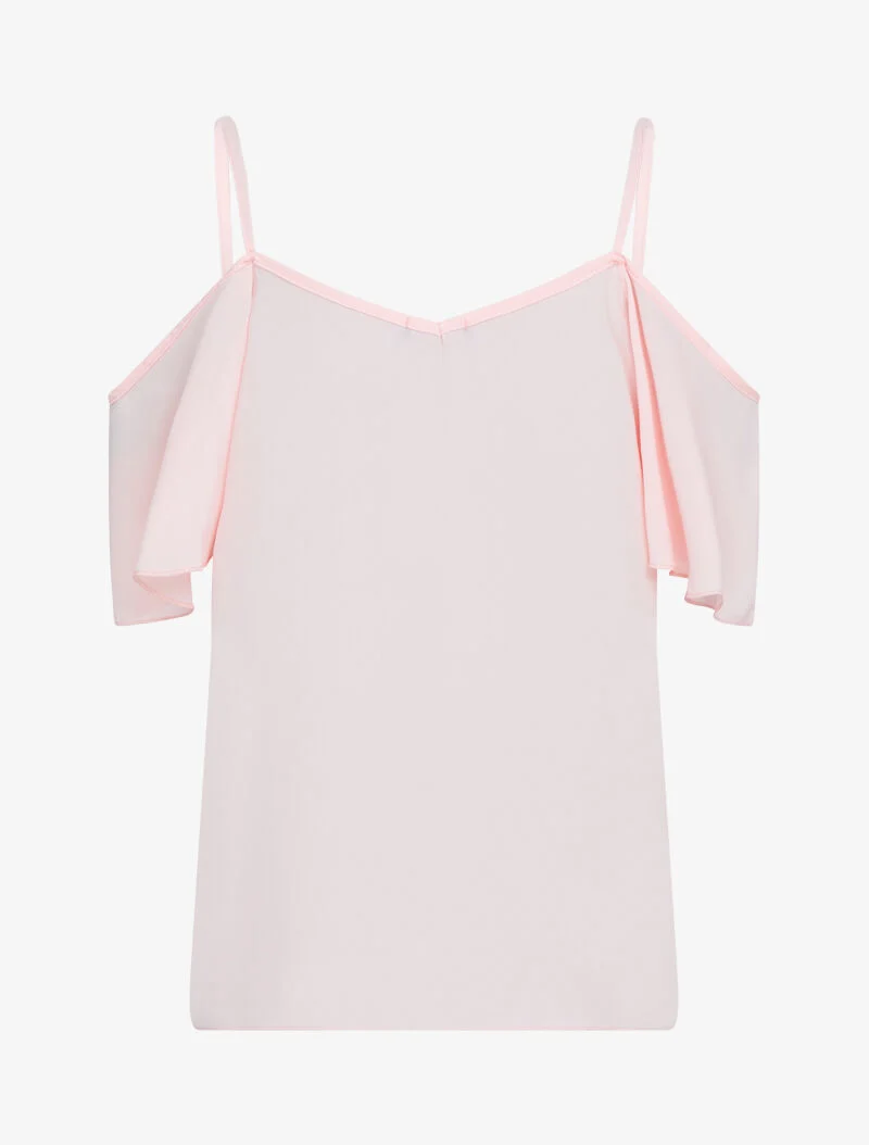 Schulterfreies Top - Rose