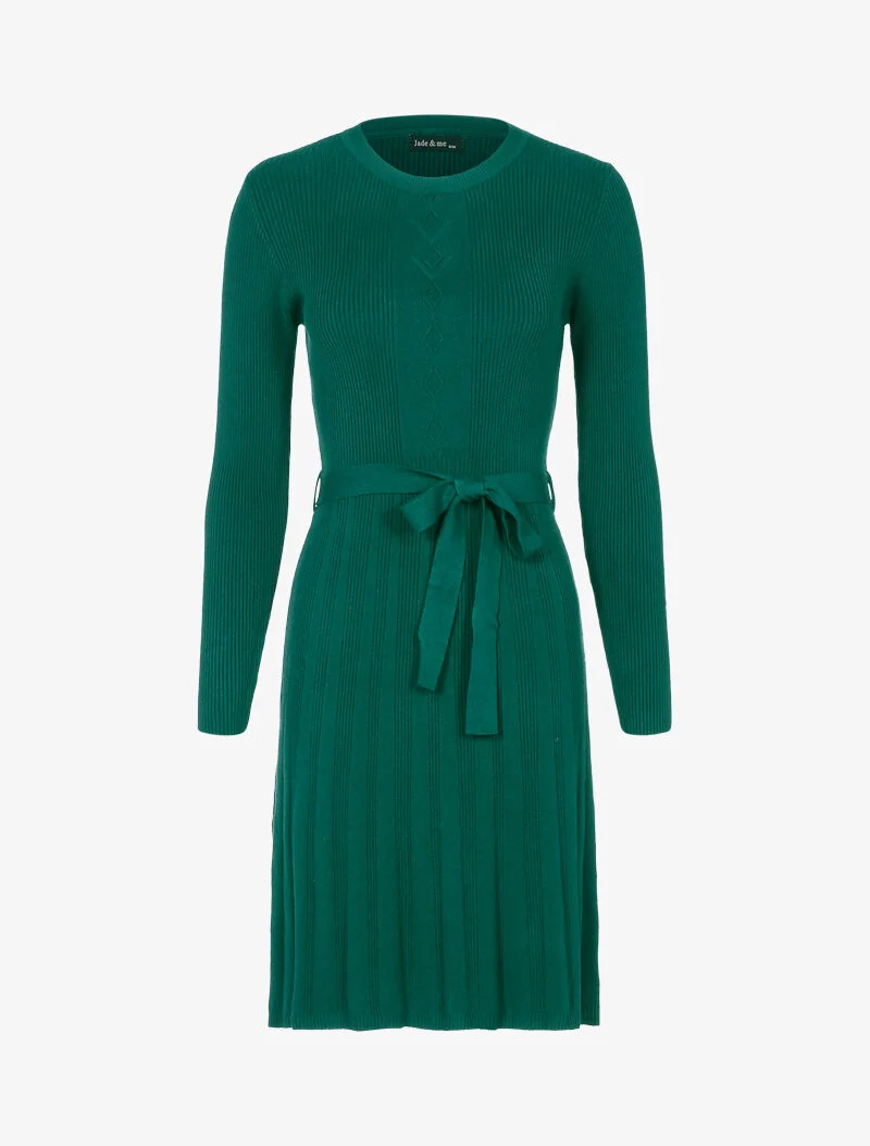 Strickkleid im Skater-Stil - Grün