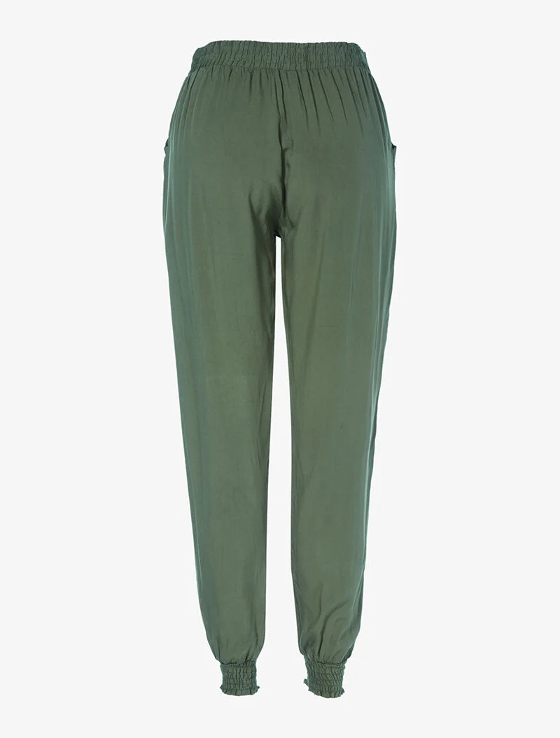 Haremhose einfarbig - Kaki