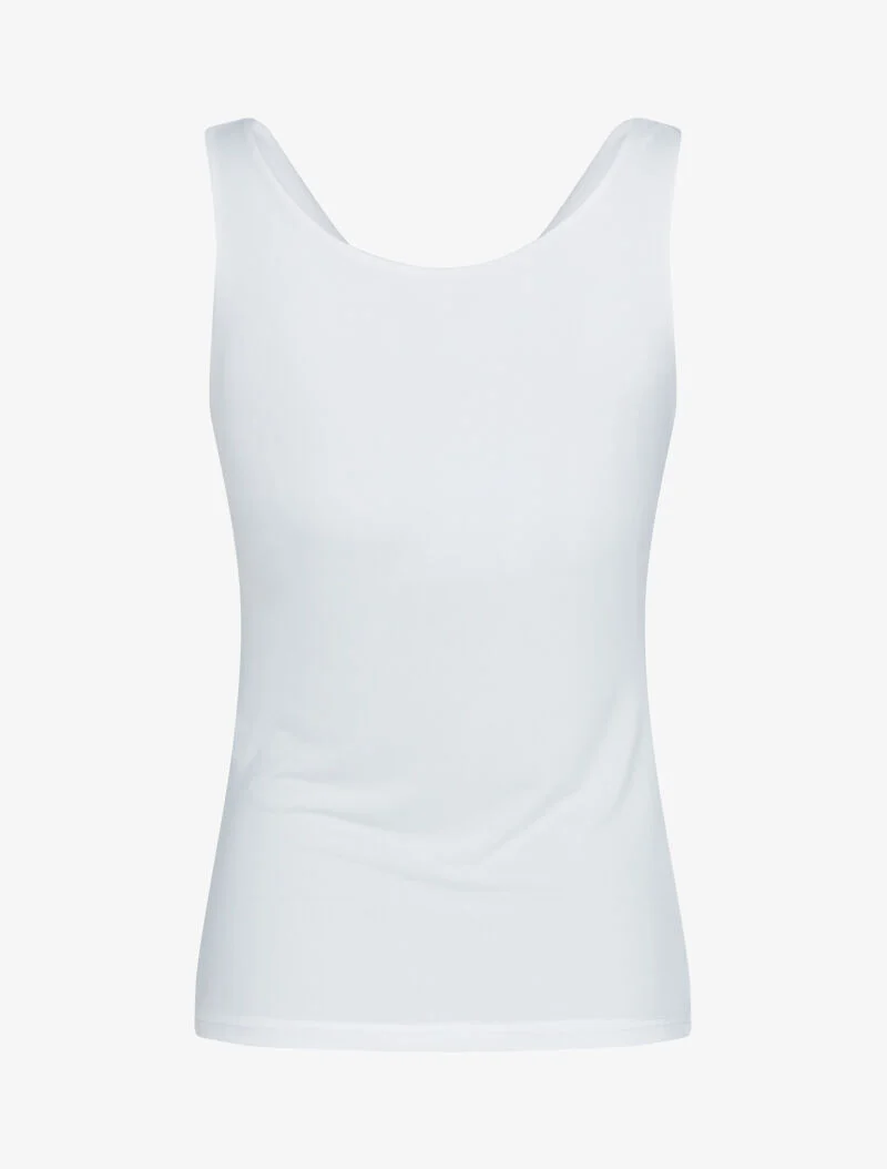 Cowl-Neck-Tanktop - weiß
