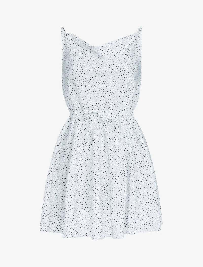 Kleid mit Punkten - Ecru