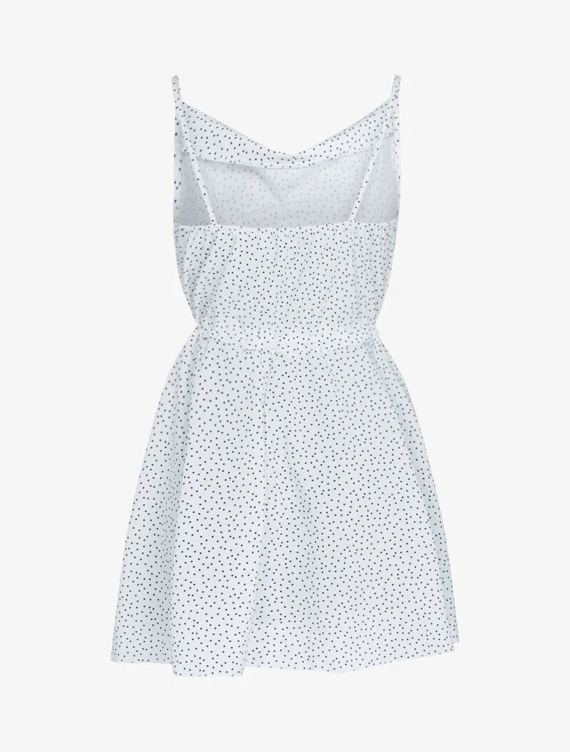 Kleid mit Punkten - Ecru
