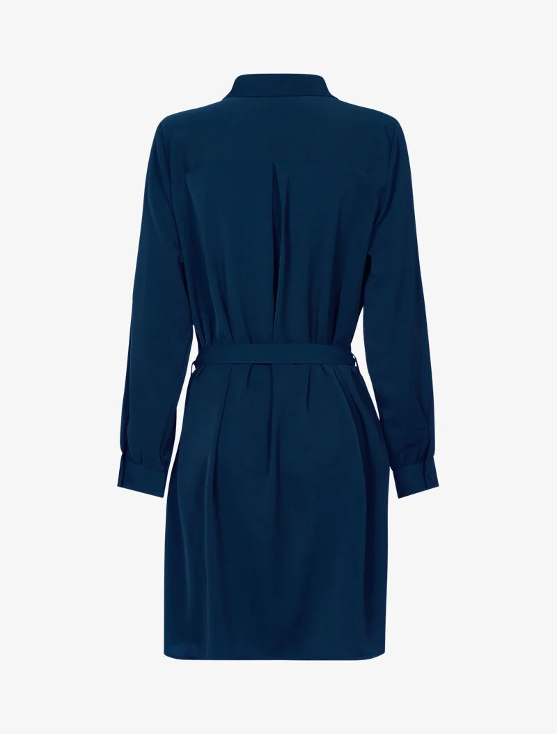 Einfarbiges Hemdkleid - Marine