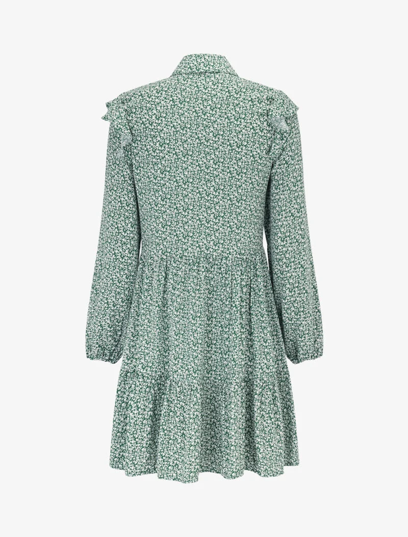 Barock bedrucktes Hemdblusenkleid - Grün
