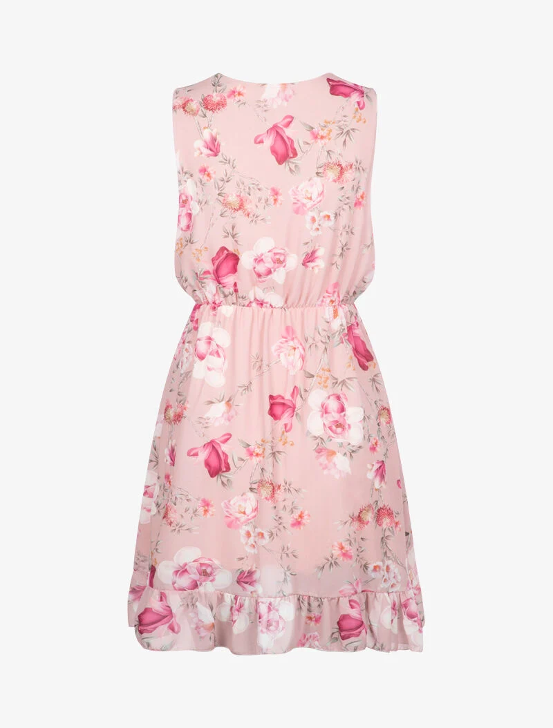 Wickelkleid mit Blumenmuster - Rose