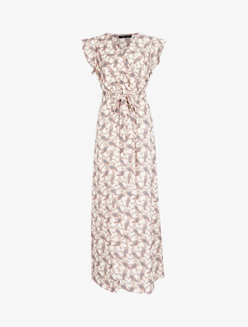 Kleid mit Paisley-Muster - beige