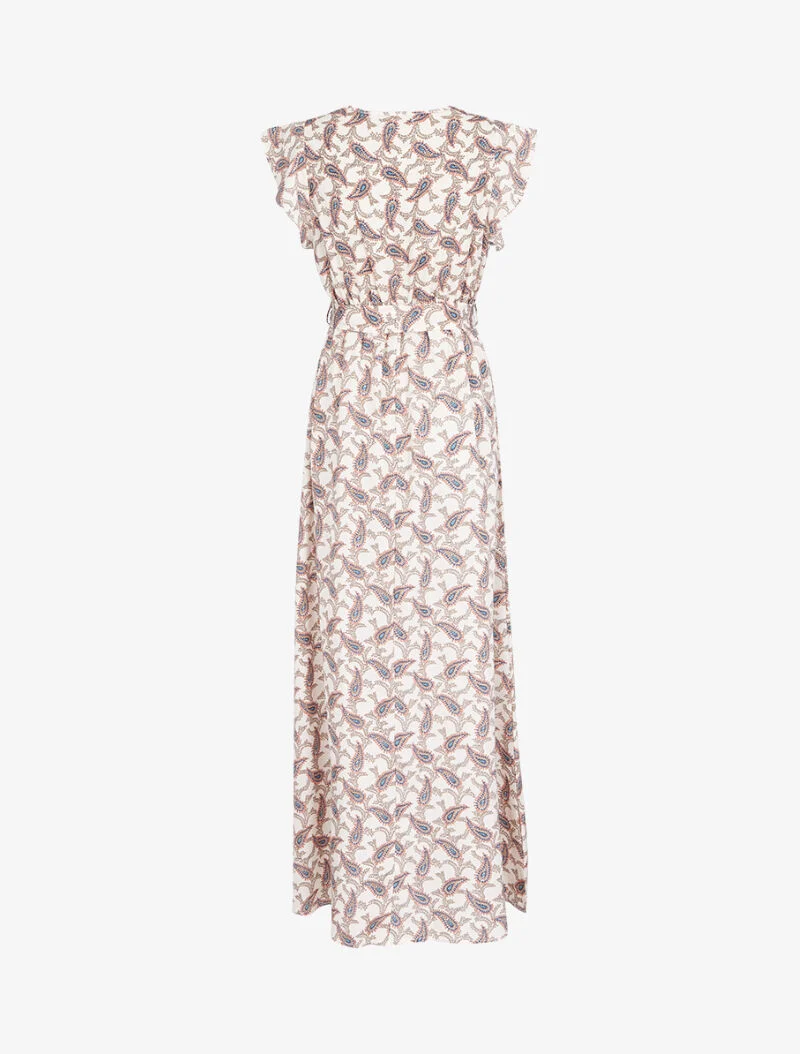 Kleid mit Paisley-Muster - beige