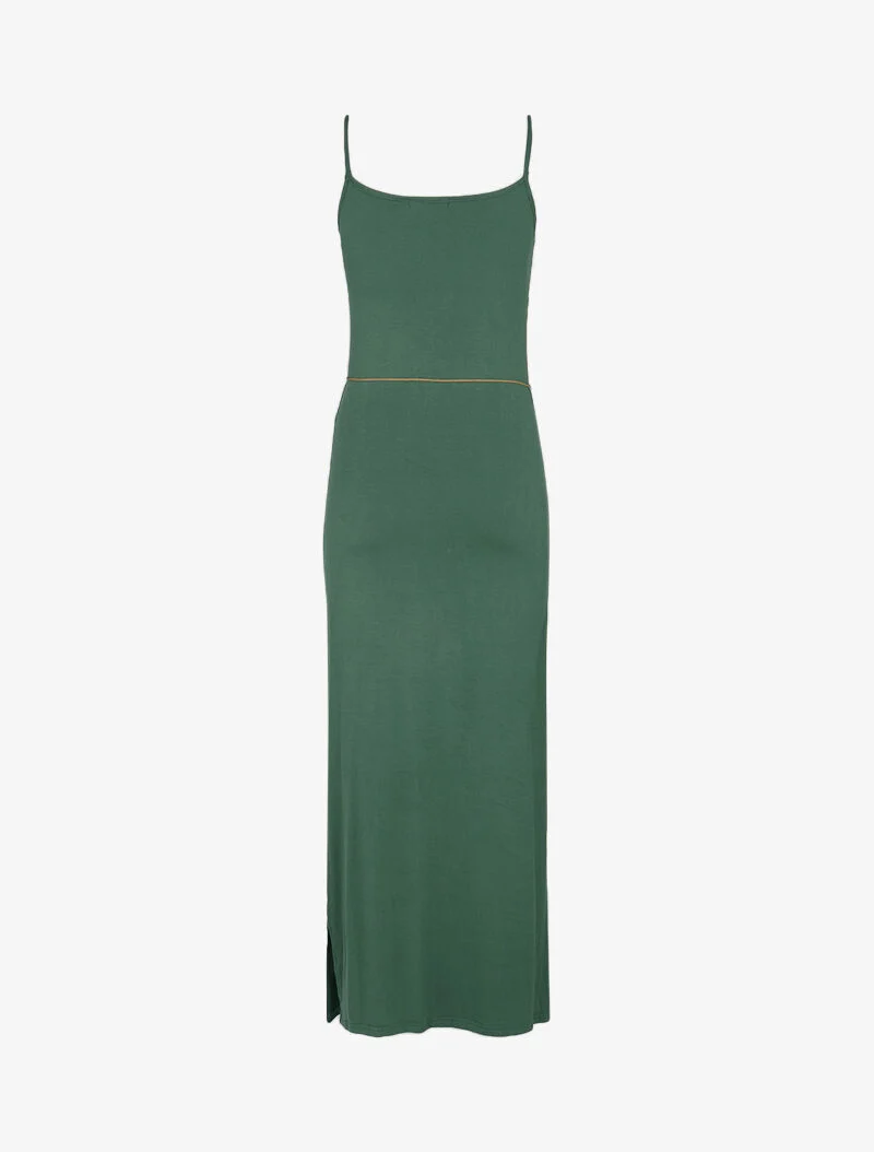 Kleid mit geschlitzten Seiten - Grün