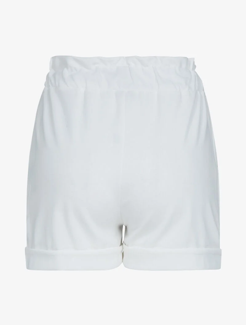 Kurze Shorts mit umgeschlagenen Säumen - Ecru