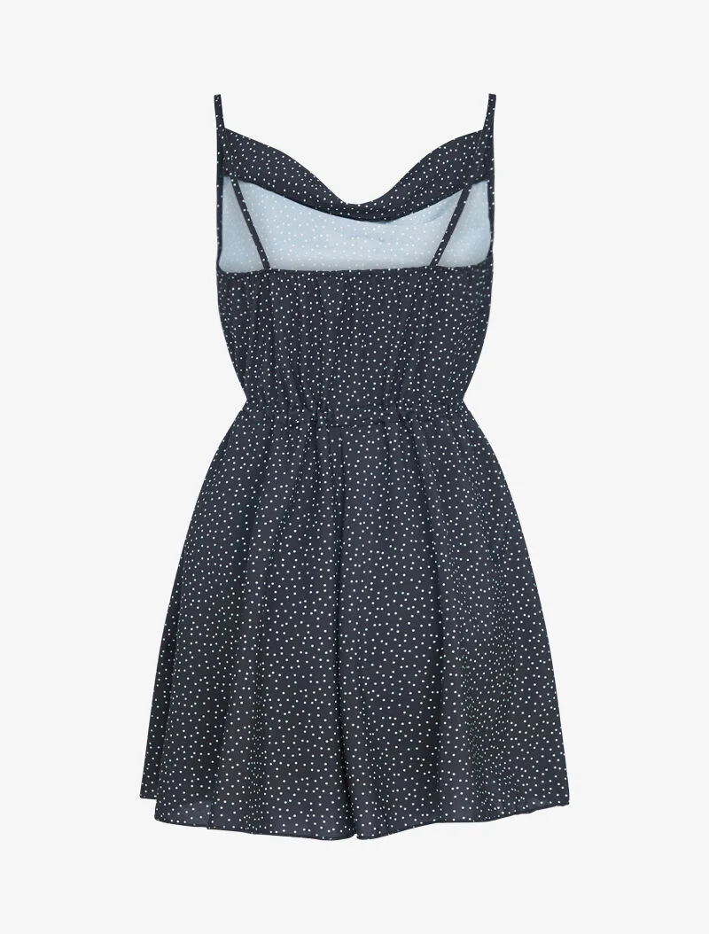 Kleid mit Punkten - schwarz