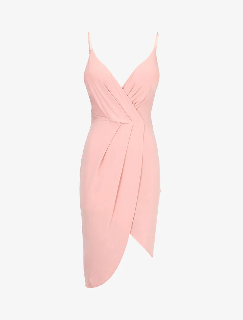 Fließendes Wickelkleid - Rose