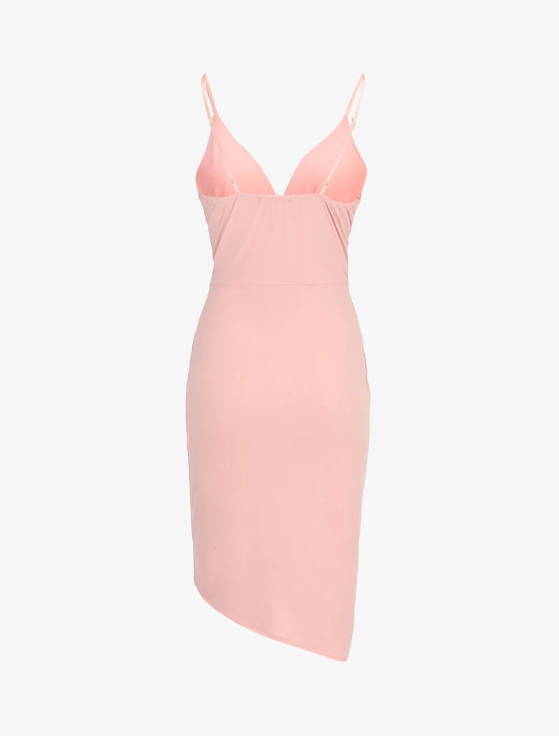 Fließendes Wickelkleid - Rose