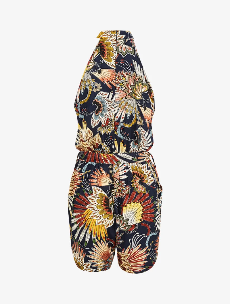 Grafikmuster-Overall - Marine