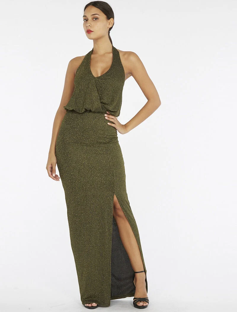 Paillettiertes langes Kleid - oder