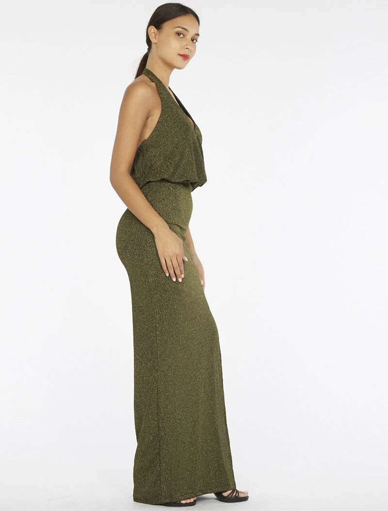 Paillettiertes langes Kleid - oder