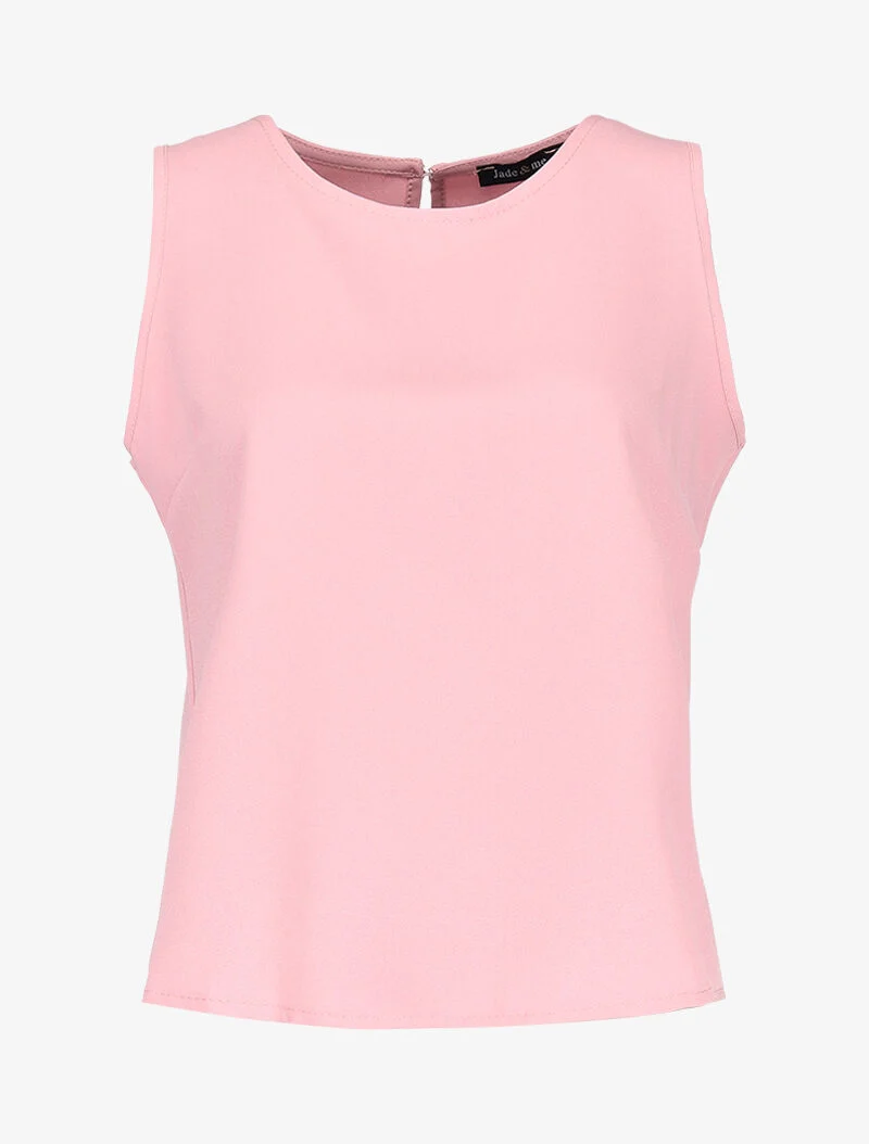 Tanktop- und fließendes Shorts-Set - Rose