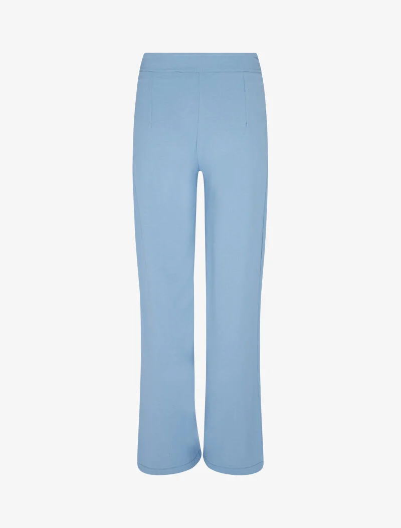 Fließende Hose mit geradem Schnitt - Hellblau