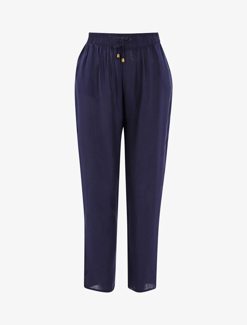 Leichte Karottenhose - Marine