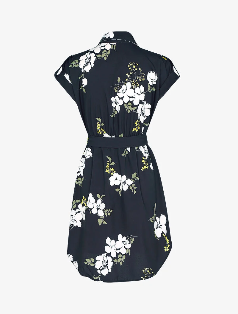 Bluse mit Blumenmuster - schwarz