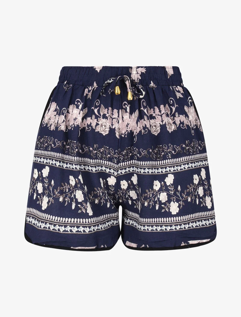 Transparente Shorts mit Prints - Marine