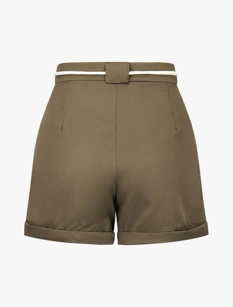 Shorts mit großen aufgesetzten Taschen - Kaki