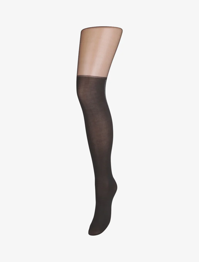 Stilisierte Voile-Strumpfhosen - Schwarz