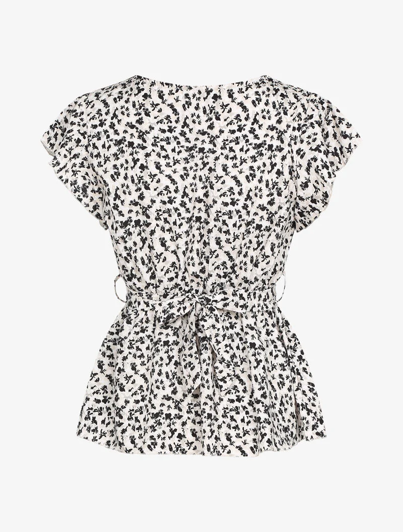 Top mit Printmuster - beige