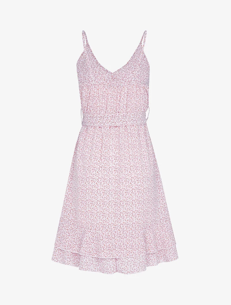 Kleid mit Wickeleffekt und Rüschen - Rose