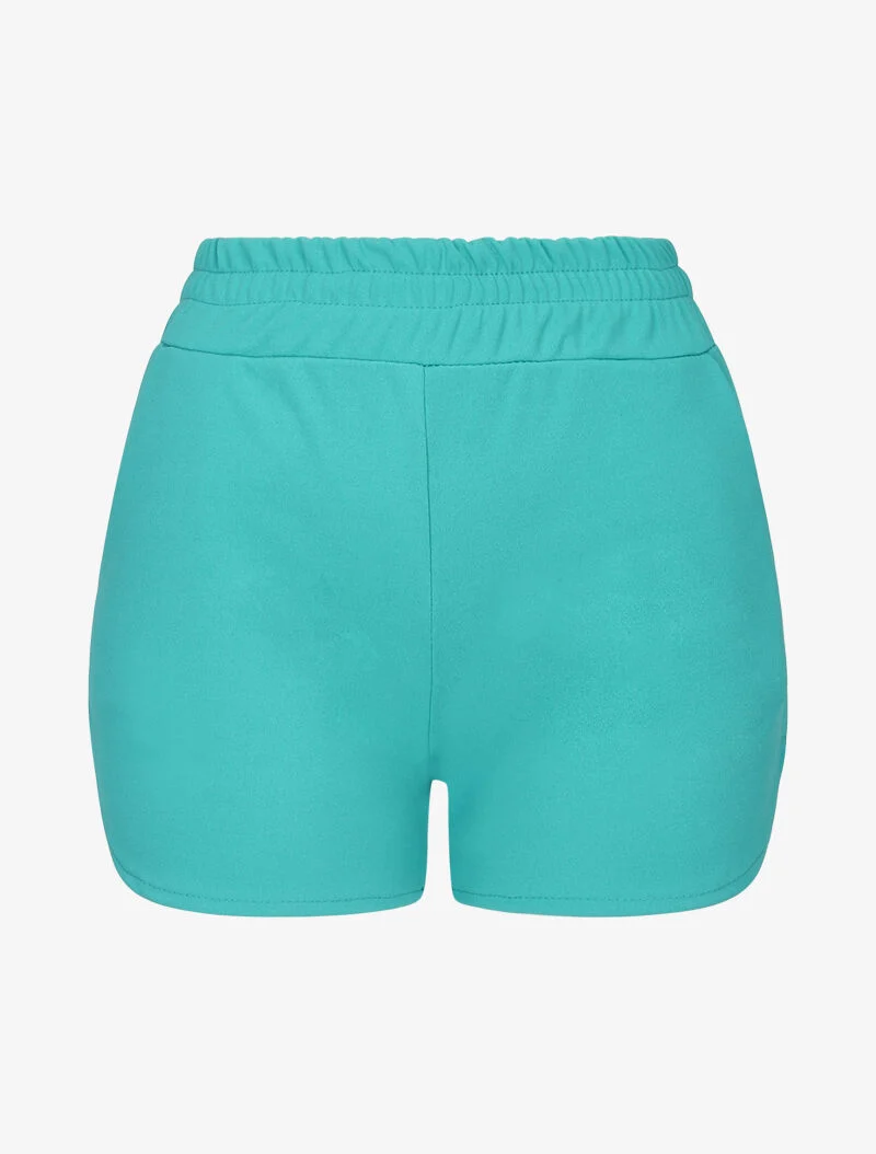 Mini-Shorts in geradem Schnitt - Türkis