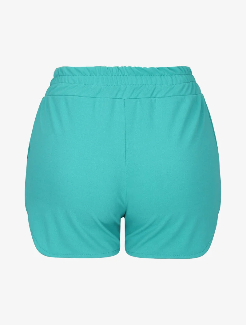 Mini-Shorts in geradem Schnitt - Türkis