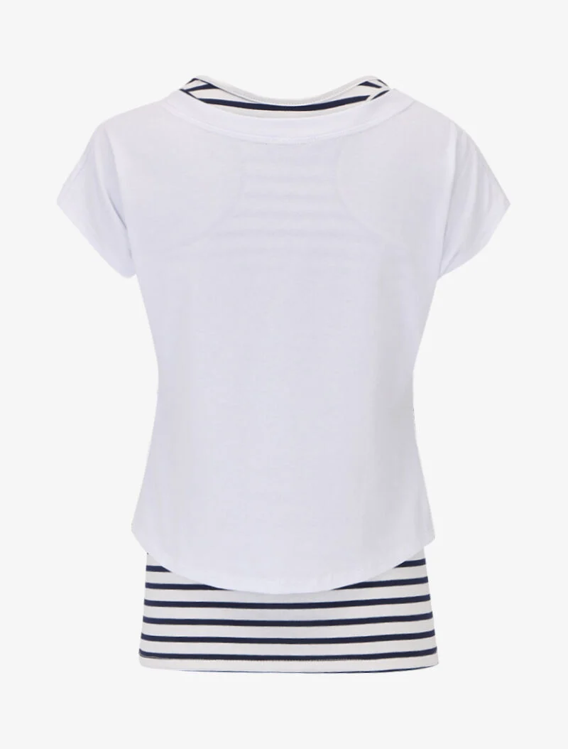 Set aus Matrosen-Tanktop und Crop-Top - weiß