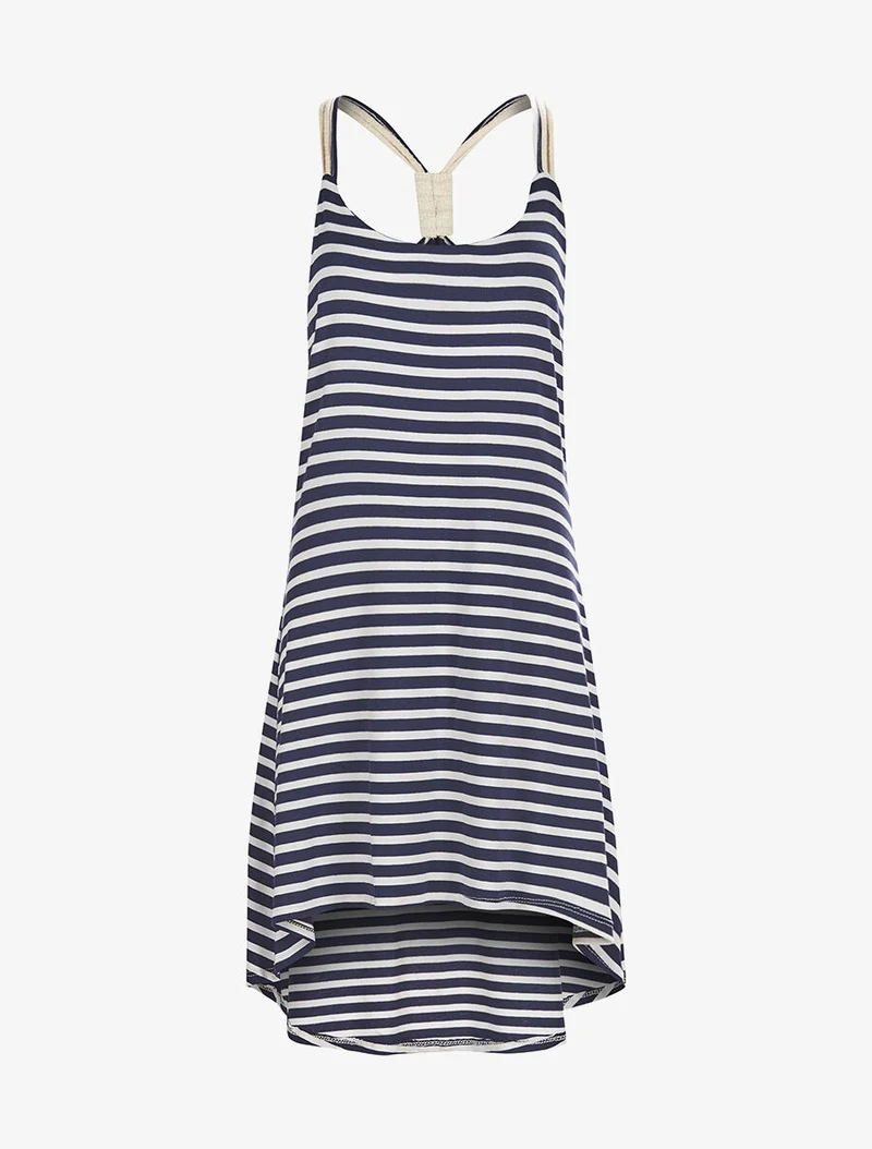 Trapezförmiges Matrosenkleid - Marine