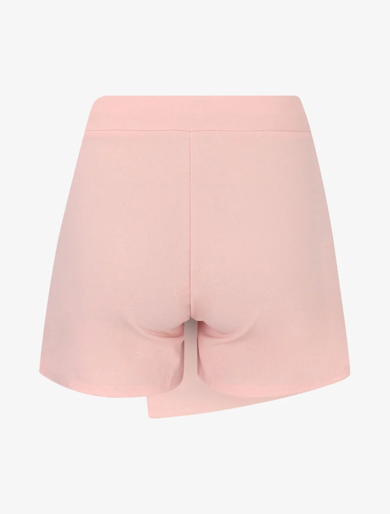 Mini-Shorts mit Trompe-l'œil-Effekt - Rose