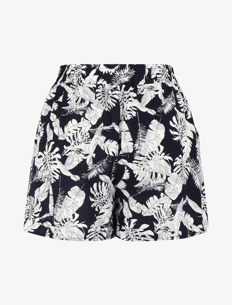 Weit geschnittene Shorts mit Prints - Marine