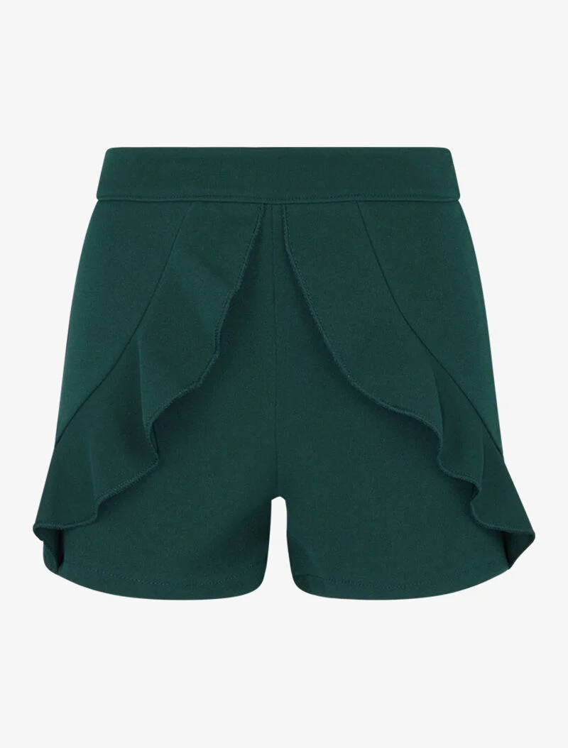 Shorts mit Rüschen vorne. - Grün